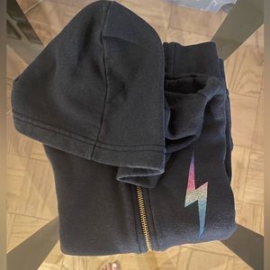 Aviator Nation Kids Pastel Bolt Zip Up Hoodie size 10 worn once